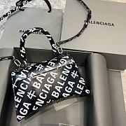 Balenciaga Hourglass Small Top Handle Bag Logo Printed 5935461 Size 23 Cm - 2