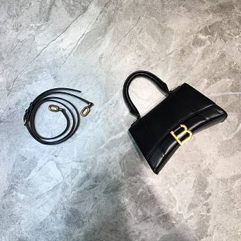 Balenciaga Hourglass XS Top Handle Bag in Black 5928331 Size 19 cm