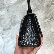 Balenciaga Hourglass XS Top Handle Black Crocodile 5928331 Size 19 cm - 2