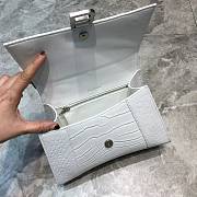 Balenciaga Hourglass Small Top Handle Bag White Crocodile 5935461 Size 23 cm - 2