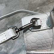 Balenciaga Hourglass Small Top Handle Bag White Crocodile 5935461 Size 23 cm - 3
