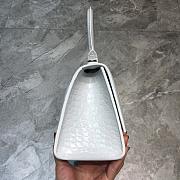 Balenciaga Hourglass Small Top Handle Bag White Crocodile 5935461 Size 23 cm - 5