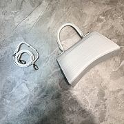 Balenciaga Hourglass Small Top Handle Bag White Crocodile 5935461 Size 23 cm - 6