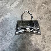 Balenciaga Hourglass Small Top Handle Bag Silver Crocodile 5935461 Size 23 cm - 6