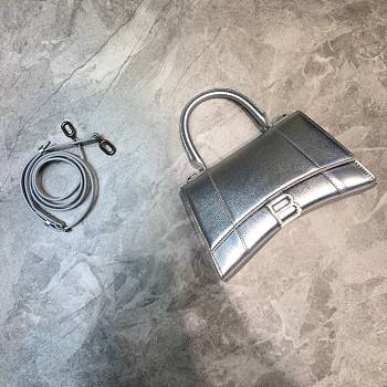 Balenciaga Hourglass Small Top Handle Bag in Silver 5935461 Size 23 cm
