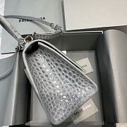 Balenciaga Hourglass Small Top Handle Bag Gray Crocodile 5935461 Size 23 cm - 4