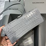 Balenciaga Hourglass Small Top Handle Bag Gray Crocodile 5935461 Size 23 cm - 3