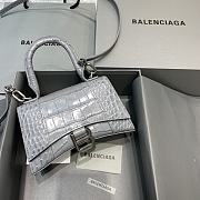 Balenciaga Hourglass XS Top Handle in Gray Crocodile 5928331 Size 19 cm - 1