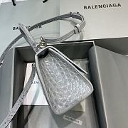 Balenciaga Hourglass XS Top Handle in Gray Crocodile 5928331 Size 19 cm - 3