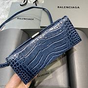 Balenciaga Hourglass Small Top Handle Dark Blue Crocodile 5935461 Size 23 cm - 5