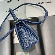 Balenciaga Hourglass XS Top Handle in Dark Blue Crocodile 5928331 Size 19 cm - 6