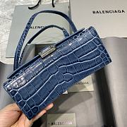 Balenciaga Hourglass XS Top Handle in Dark Blue Crocodile 5928331 Size 19 cm - 5
