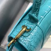 Balenciaga Hourglass Small Top Handle Tiffany Blue Crocodile 5935461 Size 23 cm - 6