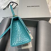 Balenciaga Hourglass Small Top Handle Tiffany Blue Crocodile 5935461 Size 23 cm - 5