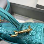 Balenciaga Hourglass XS Top Handle in Tiffany Blue Crocodile 5928331 Size 19 cm - 6