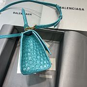 Balenciaga Hourglass XS Top Handle in Tiffany Blue Crocodile 5928331 Size 19 cm - 5