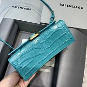 Balenciaga Hourglass XS Top Handle in Tiffany Blue Crocodile 5928331 Size 19 cm - 3