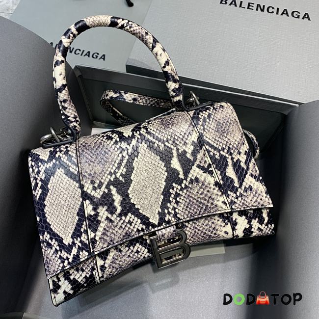 Balenciaga Hourglass Small Top Handle Bag Snake Pattern 5935461 Size 23 cm - 1
