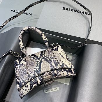 Balenciaga Hourglass XS Top Handle Bag Snake Pattern 5928331 Size 19 cm