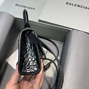 Balenciaga Hourglass Mini Top Handle Black Crocodile 6373721 Size 11.5 cm - 2