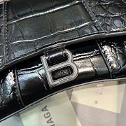 Balenciaga Hourglass Mini Top Handle Black Crocodile 6373721 Size 11.5 cm - 5
