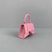 Balenciaga Hourglass Mini Top Handle Pink Crocodile 6373721 Size 11.5 cm - 4