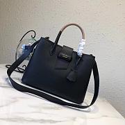 Prada Top Handle Tote Bag Black/Beige 1BG148 Size 33 × 24 × 14.5 cm - 1