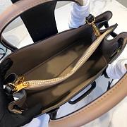 Prada Top Handle Tote Bag Black/Beige 1BG148 Size 33 × 24 × 14.5 cm - 5
