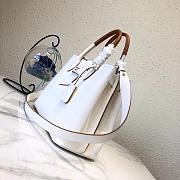 Prada Top Handle Tote Bag White/Brown 1BG148 Size 33 × 24 × 14.5 cm - 4