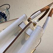 Prada Top Handle Tote Bag White/Brown 1BG148 Size 33 × 24 × 14.5 cm - 3