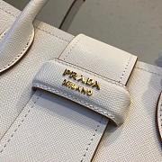 Prada Top Handle Tote Bag White/Brown 1BG148 Size 33 × 24 × 14.5 cm - 2
