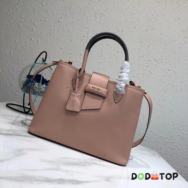 Prada Top Handle Tote Bag Power Pink/Black 1BG148 Size 33 × 24 × 14.5 cm - 1