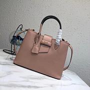 Prada Top Handle Tote Bag Power Pink/Black 1BG148 Size 33 × 24 × 14.5 cm - 1
