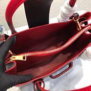Prada Top Handle Tote Bag Black/Red 1BG148 Size 33 × 24 × 14.5 cm - 3