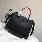 Prada Top Handle Tote Bag Black/Red 1BG148 Size 33 × 24 × 14.5 cm - 4