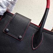 Prada Top Handle Tote Bag Black/Red 1BG148 Size 33 × 24 × 14.5 cm - 5