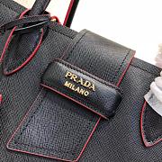 Prada Top Handle Tote Bag Black/Red 1BG148 Size 33 × 24 × 14.5 cm - 6