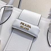Prada Top Handle Tote Bag White/Black 1BG148 Size 33 × 24 × 14.5 cm - 2