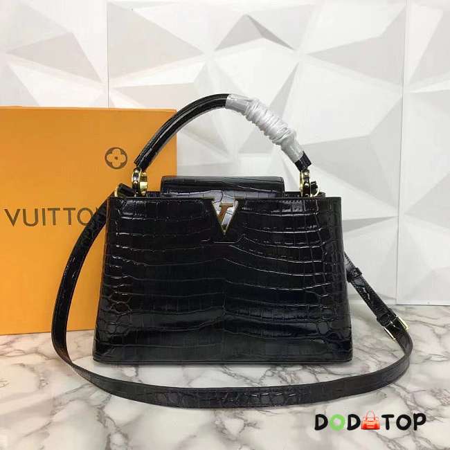 Louis Vuitton Capucines MM Black Crocodile N92967 Size 31 x 20 x 11 cm - 1