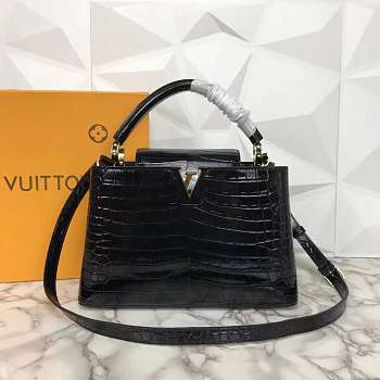 Louis Vuitton Capucines MM Black Crocodile N92967 Size 31 x 20 x 11 cm