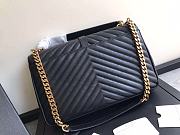 YSL Large College Tote Gold Metal Black Leather 392738 32 x 21 x 8 cm - 2