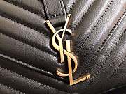 YSL Large College Tote Gold Metal Black Leather 392738 32 x 21 x 8 cm - 3