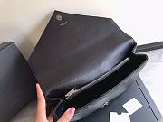 YSL Large College Tote Silver Metal Black Leather 392738 32 x 21 x 8 cm - 4