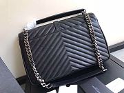 YSL Large College Tote Silver Metal Black Leather 392738 32 x 21 x 8 cm - 2