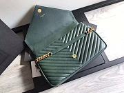 YSL Large College Tote Gold Metal Green Leather 392738 32 x 21 x 8 cm - 6