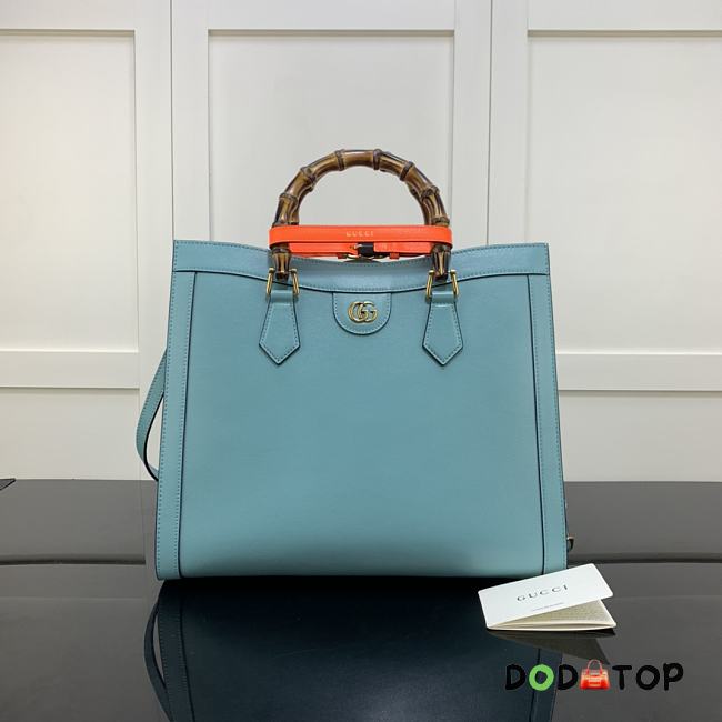 Gucci Diana Medium Tote Bag Blue 655658 Size 35 x 30 x 14 cm - 1