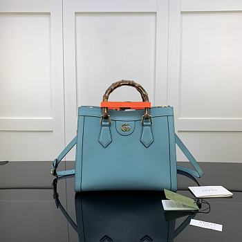 Gucci Diana Small Tote Bag Blue 660195 Size 27 x 24 x 11 cm