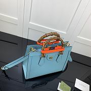 Gucci Diana Small Tote Bag Blue 660195 Size 27 x 24 x 11 cm - 3