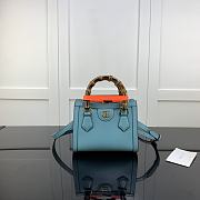 Gucci Diana Mini Tote Bag Blue 655661 Size 20 x 16 x 10 cm - 1