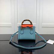 Gucci Diana Mini Tote Bag Blue 655661 Size 20 x 16 x 10 cm - 5